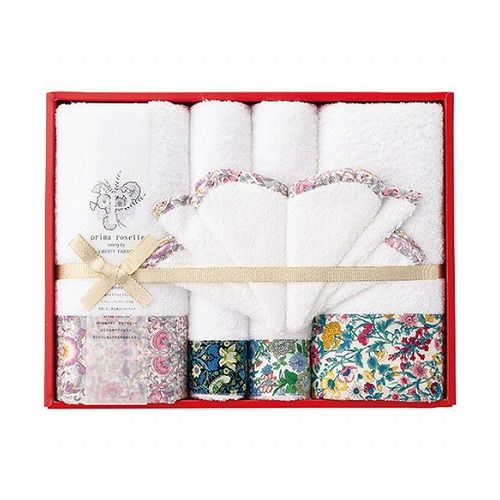 プリマロゼッタ タオルセット (60×120cmバスタオル2枚・34×80cmフェイスタオル2枚・25×25cmミニタオル2..