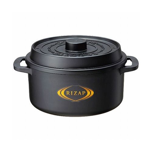 乐天商城 - スケーター RIZAP ココット風電子レンジ用鍋 (22.3×18×11.4cm容量1.6L鍋1個・ポリプロピレン・ザル、レシピブック付) 4144-036(代引不可)