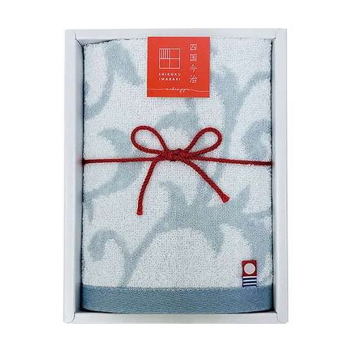 【5枚セット】 今治ギフト 華音 ウォッシュタオル リーフ 34×35cm B1026565X5