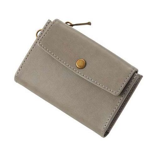 レイメイ藤井 グロワール カードケース(小銭入れ付) 小銭が入るファスナーポケットと仕切り付カードポケット グレー GLH1305N【メール便配送】【送料無料】