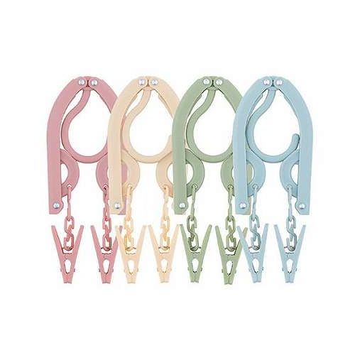 【4本セット×5セット】 MCO 折りたためるピンチ付ハンガー MBZ-HG08X5【送料無料】