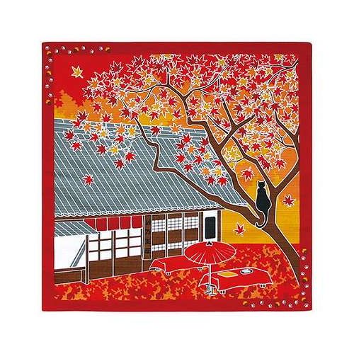 【5枚セット】 ヤマコー てまひま工房 たまのお散歩 小風呂敷 紅葉 yamaco88595X5【送料無料】