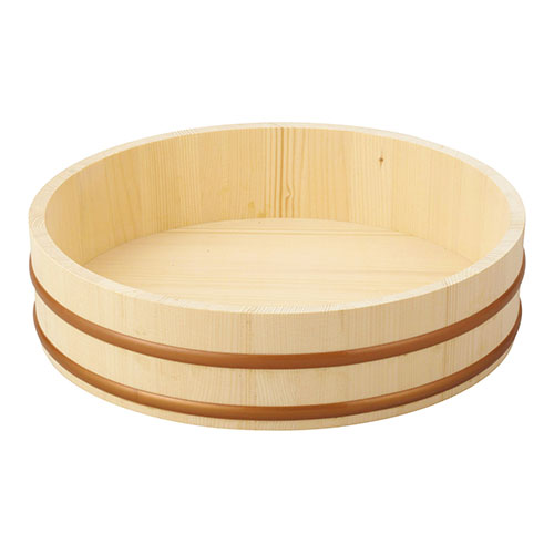 ヤマコー 用美 業務用 天然木寿司飯台(樹脂タガ) φ36 yamaco85288(代引不可)【送料無料】