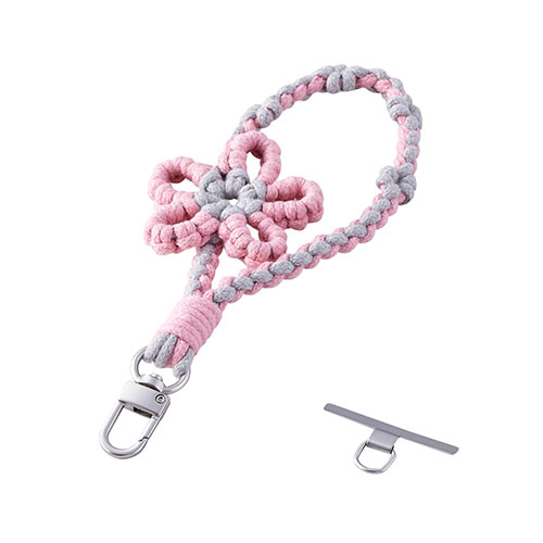 エレコム ハンドストラップ編み物/花 軽いつけ心地で手元の負担を感じにくい ピンク P-STHKNFPN(代引不可)【送料無料】