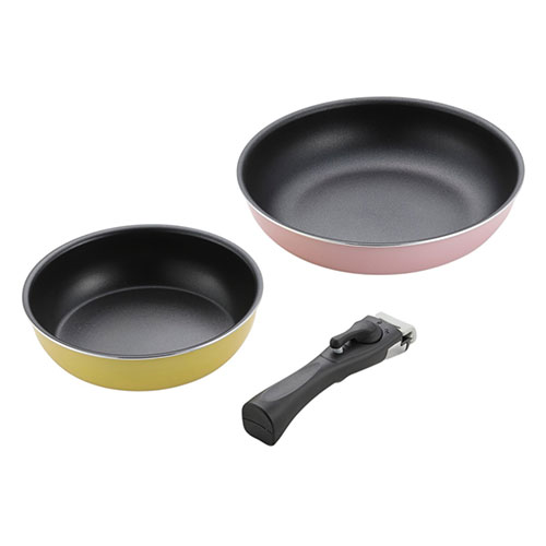 コロセレ キッチンウェア3点セット(フライパン20cm、フライパン26cm、着脱式ハンドル) CSS-50(代引不可..