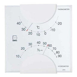 EMPEX 温度・湿度計 エルム 温度・湿度計 壁掛用 LV-4901 ホワイト【送料無料】