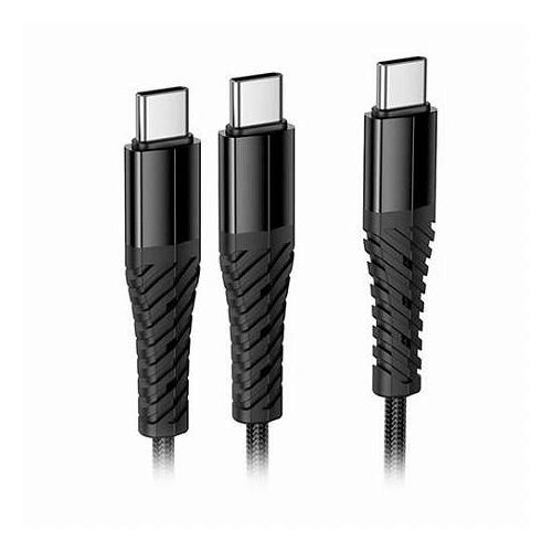 【10本セット】 hoco. X123 2 in1Type-Cケーブル USB-C機器2台同時充電 デスク周り...