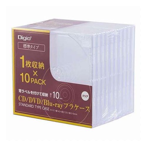 CD・DVDなど記憶メディアをスッキリ収納ジャケットポケット付き割れにくい樹脂製●本体寸法×重量 : W142×D10×H125mm/68g(1枚)●収納枚数 : 1枚●材質 : ポリスチレン●セット内容 : ケース×10※直射日光の当たる場所や高温、多湿になる場所でのご使用、保管はしないでください。※商品の上に重いものを載せないでください。※落としたり、乱暴に扱うと破損する場合があります。【代引きについて】こちらの商品は、代引きでの出荷は受け付けておりません。【送料について】北海道、沖縄、離島は送料を頂きます。