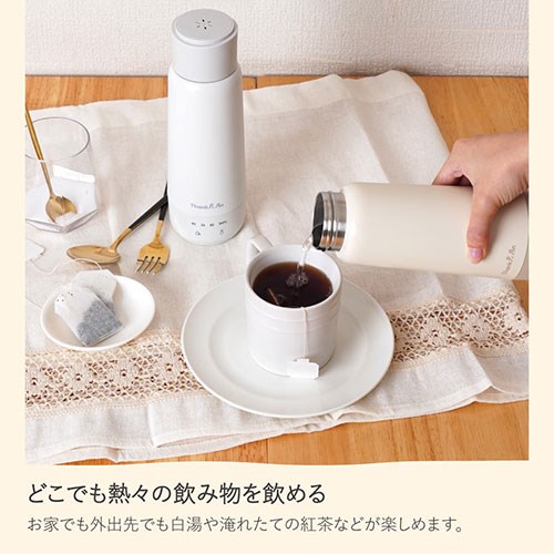 サンコー 電気で沸かせて保温 ボトルケトル 水筒のような感覚で持ち運べる小型ケトル グレージュ KGBD25HJU(代引不可)【送料無料】