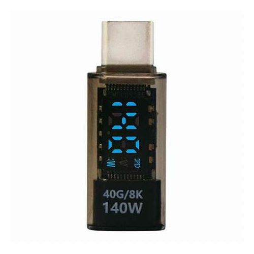 【5個セット】 日本トラストテクノロジー USB4対応 TYPE-C 電力ディスプレイ スケルトンブラック TCTC-DSP-SBKX5(代引不可)【送料無料】