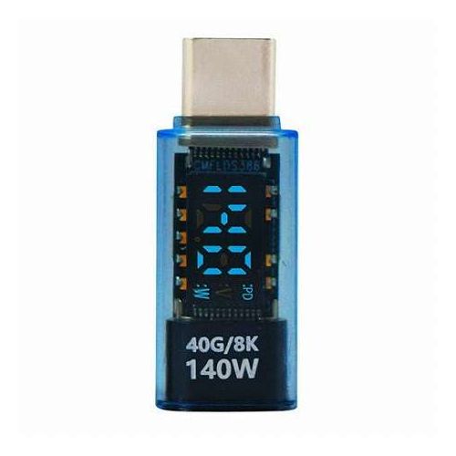 【5個セット】 日本トラストテクノロジー USB4対応 TYPE-C 電力ディスプレイ スケルトンブルー TCTC-DSP-SBLX5(代引不可)【送料無料】
