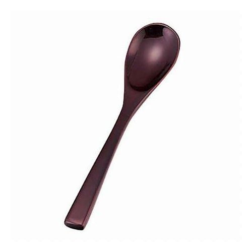 【5本セット】 ヤマコー 用美 業務用 本漆デザートスプーン 小 溜 yamaco08322X5(代引不可)【送料無料】