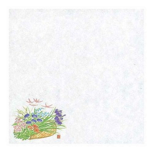4寸花摘み篭耐油天紙 4寸 初夏 (100枚入)揚げ物用の専用敷紙です。長時間経過しても、油がにじみにくく、天麩羅がべとつきません。揚げたてのおいしさを保ちます。余分な油が器にこびりつかず、後片付けが簡単です。☆花篭に季節の草花を寄せた、楽しく和む絵柄の耐油天紙です。☆天麩羅以外にも、洋風のフライ物にもどうぞ。【ご使用上の注意】食用色素インキを使用しておりませんので、直接お料理を盛りつける時は、必ず印刷部分を避けてご使用ください。サイズ : 約12×12cm重量 : 95g生産国 : 日本保証期間 : 初期不良対応【代引きについて】こちらの商品は、代引きでの出荷は受け付けておりません。【送料について】北海道、沖縄、離島は送料を頂きます。