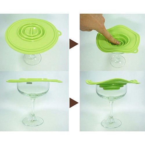 リコメン堂のユーロキッチン eurokitchen シリコンカバー 大 サイズ ラップや鍋蓋・落とし蓋に使えるシリコン蓋 パステルグリーン SILKTS611711LG(代引不可)｜アングル3