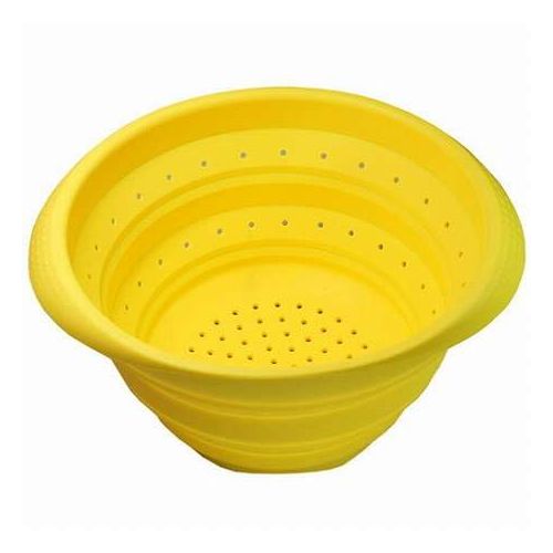 ユーロキッチン eurokitchen シリコン折りたたみ水切りボウル 水切り器 容量1.6L そのままレンジにも入れられる イエロー LEXKTS5122302Y(代引不可)