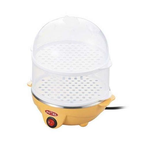 プエル 電気二段蒸し器 フタ・枠・ゆで卵プレート・蒸し目皿2枚・計量カップ付 C7134109(代引不可)【送料無料】