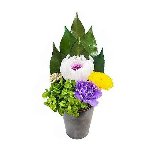 A&K プリザーブド仏花 しほり 花器付き 夏場の暑い時期でも枯れない 腐らない 清潔 AKM-047【送料無料】
