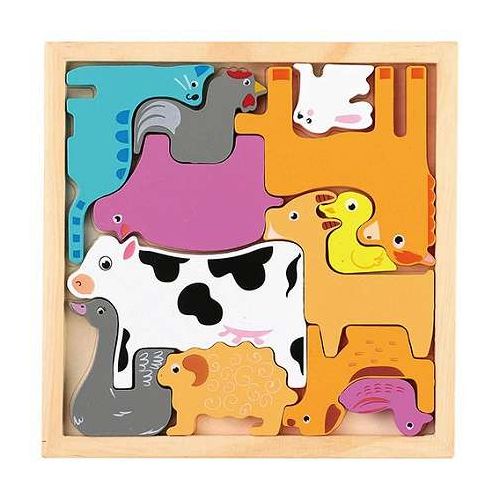 カラフルでかわいい安全設計大きなピースのかんたん木製パズルArtecMiraTOYシリーズの四角パズルぼくじょうです。12種類の牧場の動物をモチーフにした、あたたかみのあるカラフルな木製パズルです。形合わせやごっこ遊びを通して、子どもたちが楽しみながら頭を使うことができます。対象年齢:3歳以上。●身につく能力:ピースを組み合わせてパズルをすることで図形感覚や集中力を養います。また、ごっこ遊びを通して想像力も身につきます。●安全な角丸設計:お子さまが遊べるように、ピースの角を丸く仕上げています。自然素材の優しい質感と安全設計で、親子で一緒に楽しく遊べる知育アイテムです。【ArtecMiraTOYシリーズとは】子どもたちが大好きなあそびの中に学びの要素を散りばめた知育玩具シリーズです。難しい問題でもあきらめずに取り組んだ先の「できた。」は、子どもたちの自信や次の挑戦への意欲につながり、子どもたちが楽しくあそびながら「自ら考える力」を養います。セット内容:本体のみ商品サイズ:木枠…167×167×10mm材質:木枠…ポプラベニヤ、ピース…MDF梱包形態:ヘッダー付き袋入り生産国:中国保証期間:初期不良対応※お使いのモニター設定、お部屋の照明等により実際の商品と色味が異なる場合がございます。【送料について】北海道、沖縄、離島は送料を頂きます。