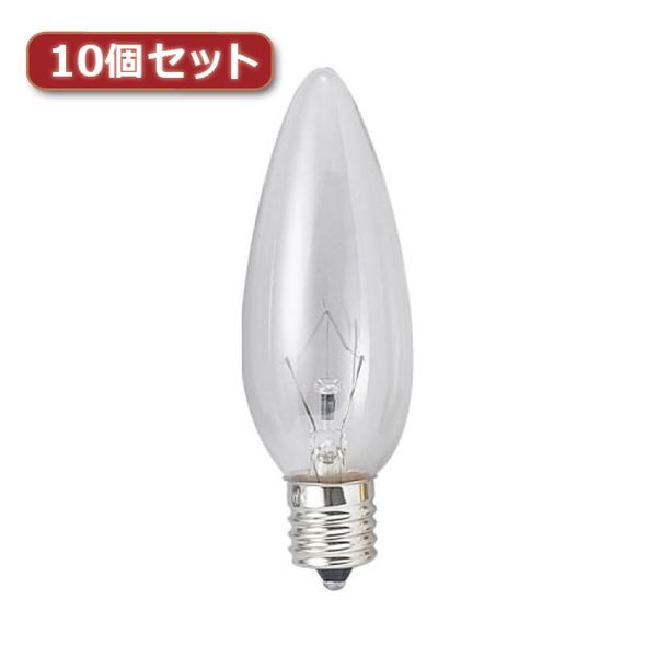 YAZAWA シャンデリア球 C32 E17 60W クリア10個セット C321760CX10【送料無料】