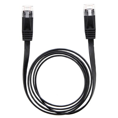 LAN 케이블 플랫 CAT6 1m 블랙 AS-CAPC001 PC PC 주변 기기 Assy