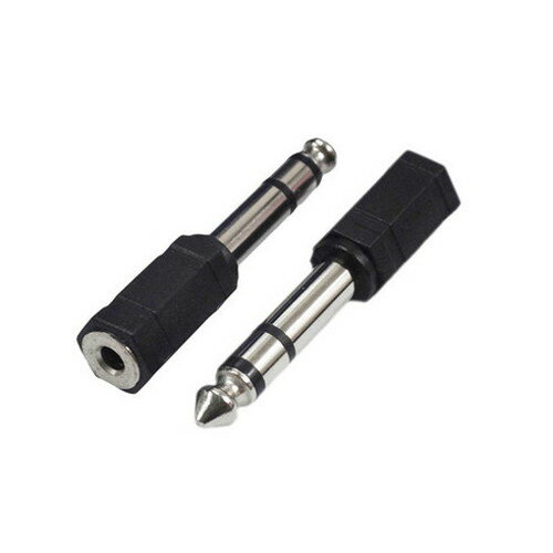 変換名人 AVプラグ 3.5mm(メス) to 6.5mm(オス)ステレオ AV/35J-65PS(2P) パソコン...