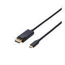 エレコム 変換ケーブル Type-C-DisplayPort 2.0m ブラック CAC-CDP20BK パソコン テレビ プロジェクター 接続(代引不可)【送料無料】(2)