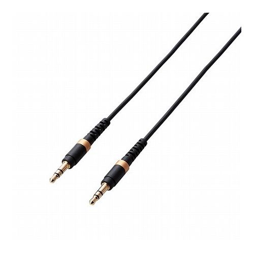 エレコム AUXケーブル φ3.5オス-φ3.5オス 高耐久 スリム 1.0m ブラック AX-35MS10BK(代引不可)【メール便配送】【送料無料】