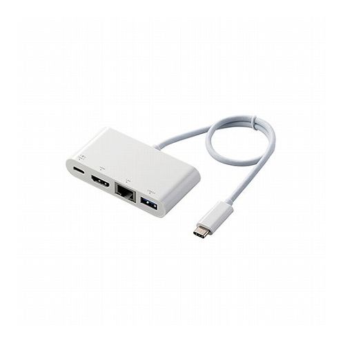 쥳 Type-Cɥå󥰥ơ PDб Type-C1ݡ USB(3.1)1ݡ HDMI1ݡ LANݡ 30cm֥ ۥ磻 DST-C09WH(Բ)̵