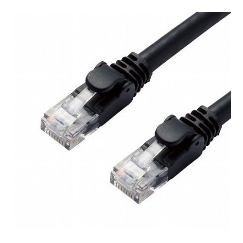 5個セット エレコム LANケーブル/CAT6A/スタンダード/1m/ブラック LD-GPA/BK1X5(代...