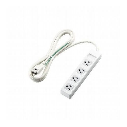 エレコム 3ピンプラグ対応タップ(マグネット付) T-T1B-3425WH(代引不可)(2)