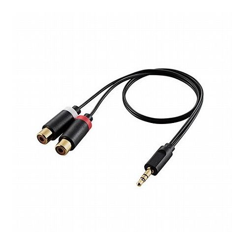 ���쥳�� AV�����֥�/3.5���Ѵ������ץ�/3.5��-RCA�ԥ󥸥�å���2�᥹/�֥�å�/0.3m DH-MWRFN03(����Բ�)