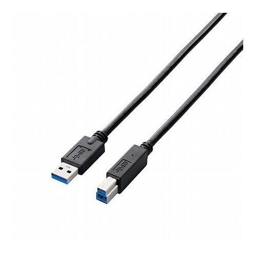 エレコム A to Bケーブル/3.0m/RoHS/簡易パッケージ/ブラック USB3-AB30BK/RS(代引不可)