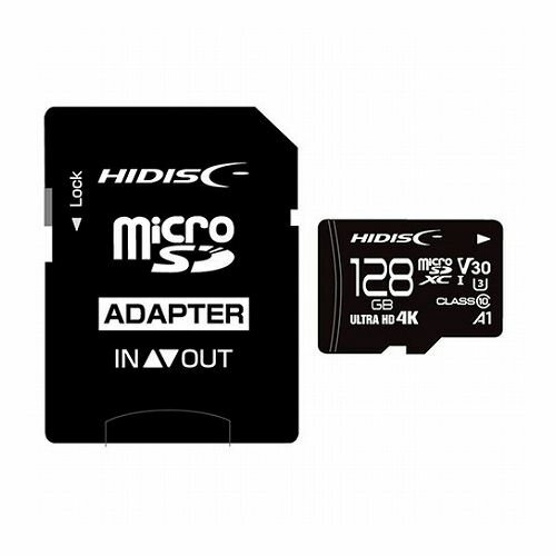 HIDISC Ķ®microSDXC 128GB CLASS10 UHS-I Speed class3, A1б HDMCSDX1...