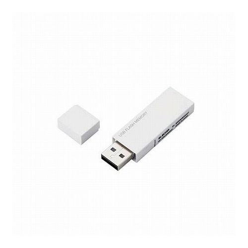 エレコム USBメモリー/USB2.0対応/セキュリティ機能対応/64GB/ホワイト MF-MSU2B64GWHX5