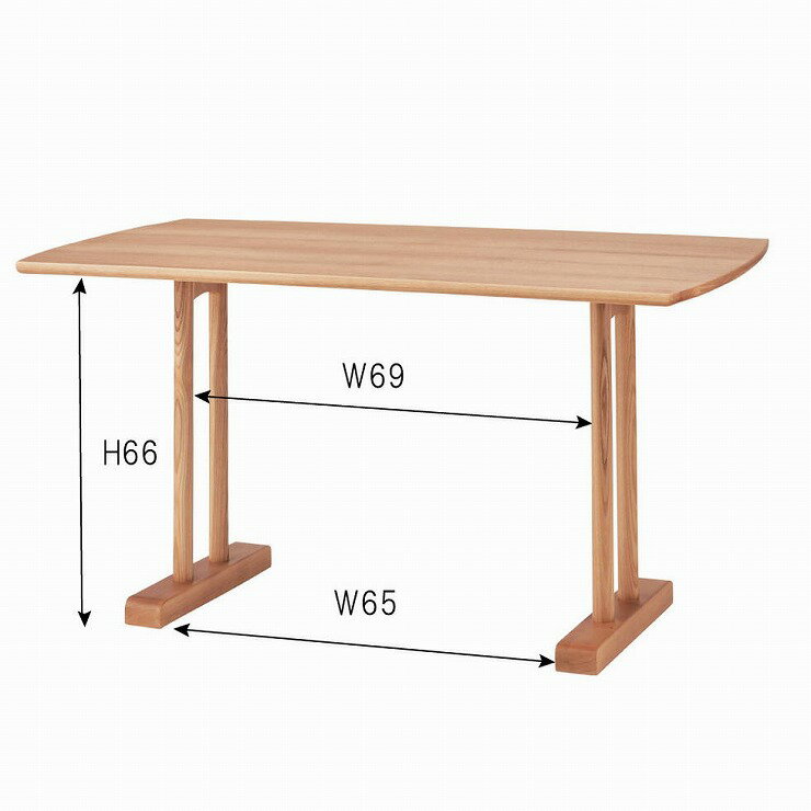 ダイニングテーブル 幅120×奥行75×高さ68 天然木 アッシュ 天然木化粧繊維板 アッシュ ウレタン塗装(代引不可)【送料無料】 [2]