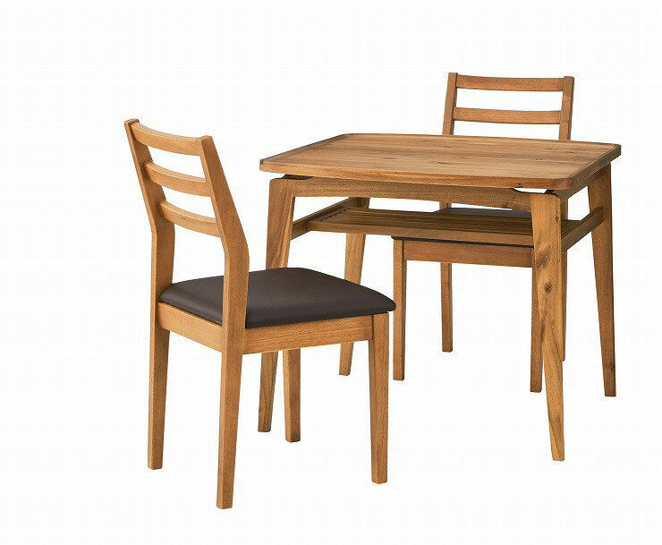 ダイニングチェア 幅43×奥行52×高さ84 座面高45 天然木 ラバーウッド ウレタン塗装 合皮(代引不可)【送料無料】 [2]