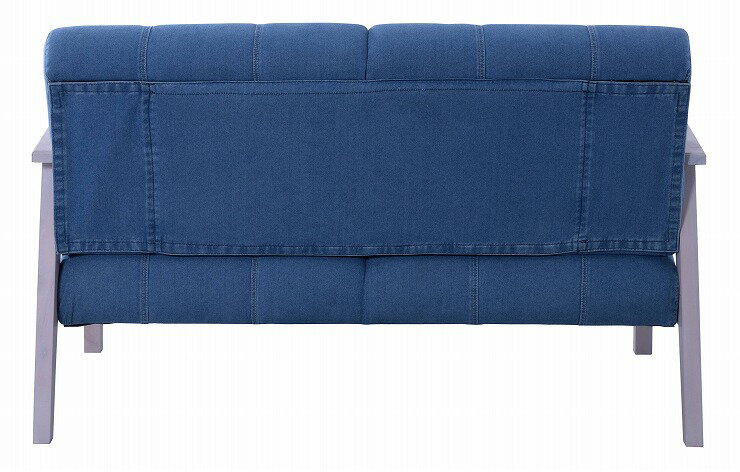 ソファ 2人掛 幅138×奥行69×高さ81 座面高43 天然木 ラッカー塗装 ウィービングベルト アイアン コットン(代引不可)【送料無料】 [2]