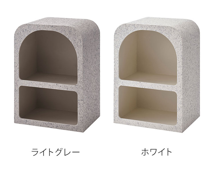 シェルフ 幅40cm 納 繊維板 おしゃれ シンプル シック モダン テラゾー柄 おしゃれ かわいい 角丸 ライトグレー ホワイト リビング ダイニング 寝室(代引不可)【送料無料】