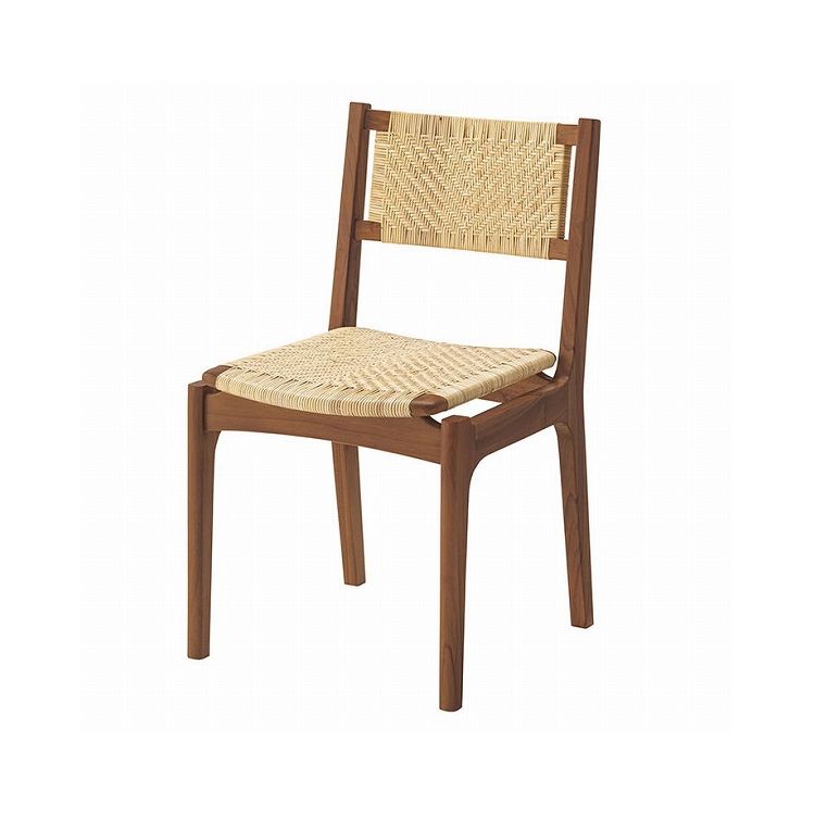 Rakuten - チェア チェアー ダイニングチェア おしゃれ 椅子 イス いす アームレス 肘なし 背もたれ ラタン 籐 天然木 木製 オールシーズン ダイニング リビング 腰掛 シンプル 座面高 45cm(代引不可)【送料無料】