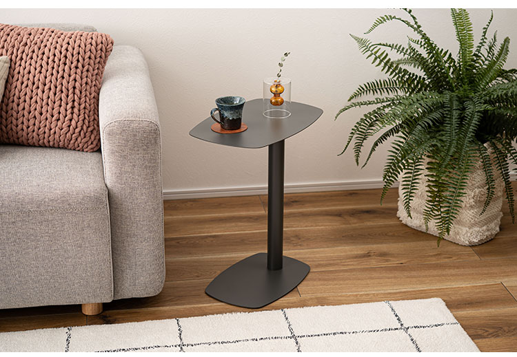 サイドテーブル テーブル コの字型 コの字 シンプル コンパクト おしゃれ レトロ モダン アシンメトリー くすみカラー(代引不可)【送料無料】