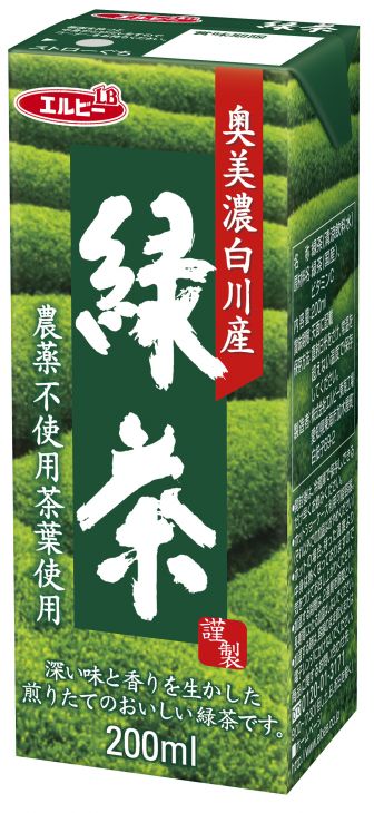 エルビー 農薬不使用茶葉使用 奥美濃 緑茶 200ml （3ケース） 3ケース(代引き不可)【送料無料】