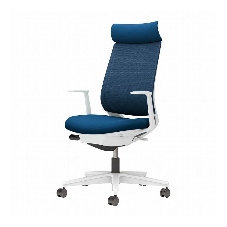 【メーカー直送】 コクヨ オフィスチェア 椅子 イス チェア ミトラ2 L型肘 ランバー付 ホワイトグレー プルシアンブルー C04-W392MW-E1T6T62 (代引不可)【送料無料】(3.0)