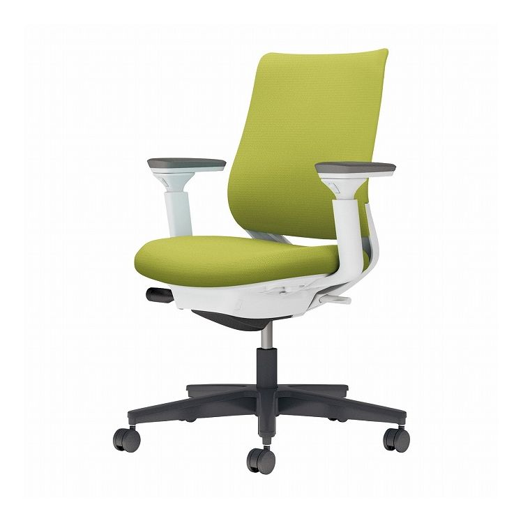 【メーカー直送】 コクヨ オフィスチェア 椅子 イス チェア ミトラ2 可動肘 ホワイトグレー ライトオリーブ(代引不可)【送料無料】