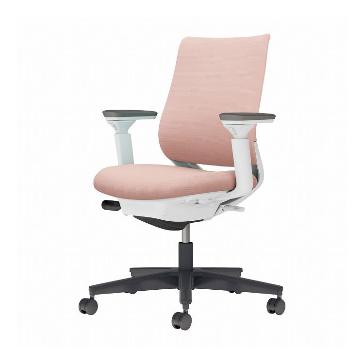 【メーカー直送】 コクヨ オフィスチェア 椅子 イス チェア ミトラ2 可動肘 ホワイトグレー アッシュピンク(代引不可)【送料無料】