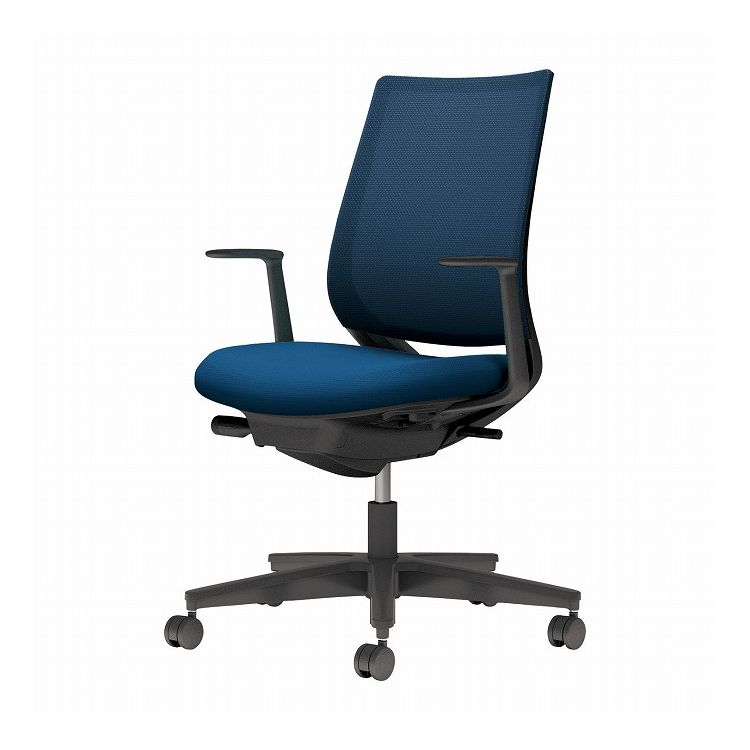 【メーカー直送】 コクヨ オフィスチェア 椅子 イス チェア ミトラ2 L型肘 ブラック プルシアンブルー(..