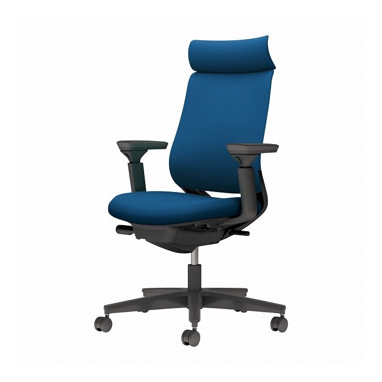 【メーカー直送】 コクヨ オフィスチェア 椅子 イス チェア ミトラ2 可動肘 ブラック プルシアンブルー(代引不可)【送料無料】(3)