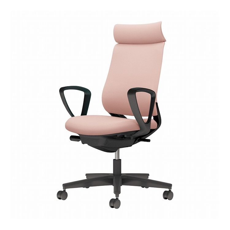 【メーカー直送】 コクヨ オフィスチェア 椅子 イス チェア ミトラ2 サークル肘 ブラック アッシュピンク(代引不可)【送料無料】