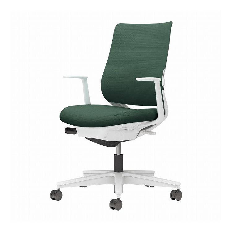【メーカー直送】 コクヨ オフィスチェア 椅子 イス チェア ミトラ2 L型肘 ランバー付 ホワイトグレー ディープグリーン(代引不可)【送料無料】