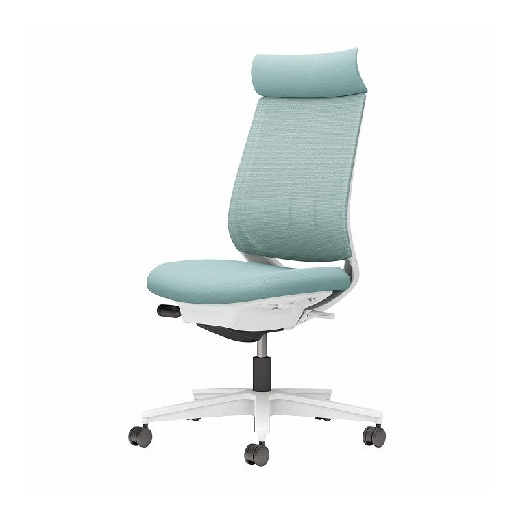 【メーカー直送】 コクヨ オフィスチェア 椅子 イス チェア ミトラ2 肘無 ランバー付 ホワイトグレー アッシュターコイズ C04-W302MW-E139392 (代引不可)【送料無料】
