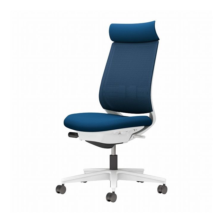 【メーカー直送】 コクヨ オフィスチェア 椅子 イス チェア ミトラ2 肘無 ランバー付 ホワイトグレー プルシアンブルー C04-W302MW-E1T6T62 (代引不可)【送料無料】